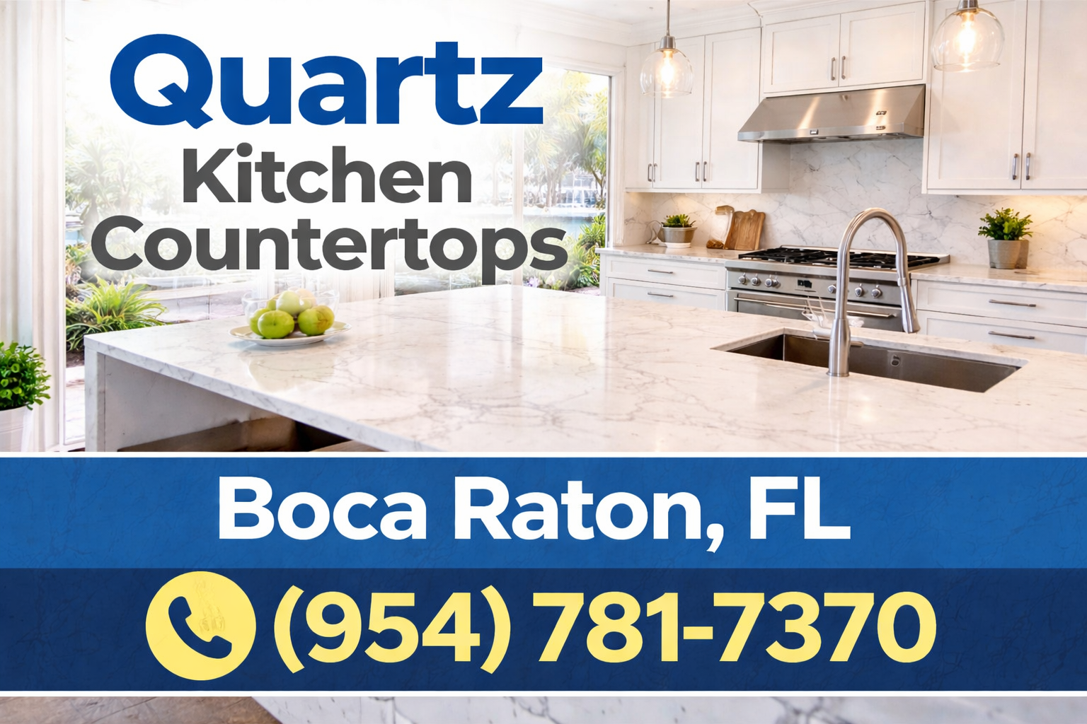 Quartz Kitchen Countertops in Boca Raton