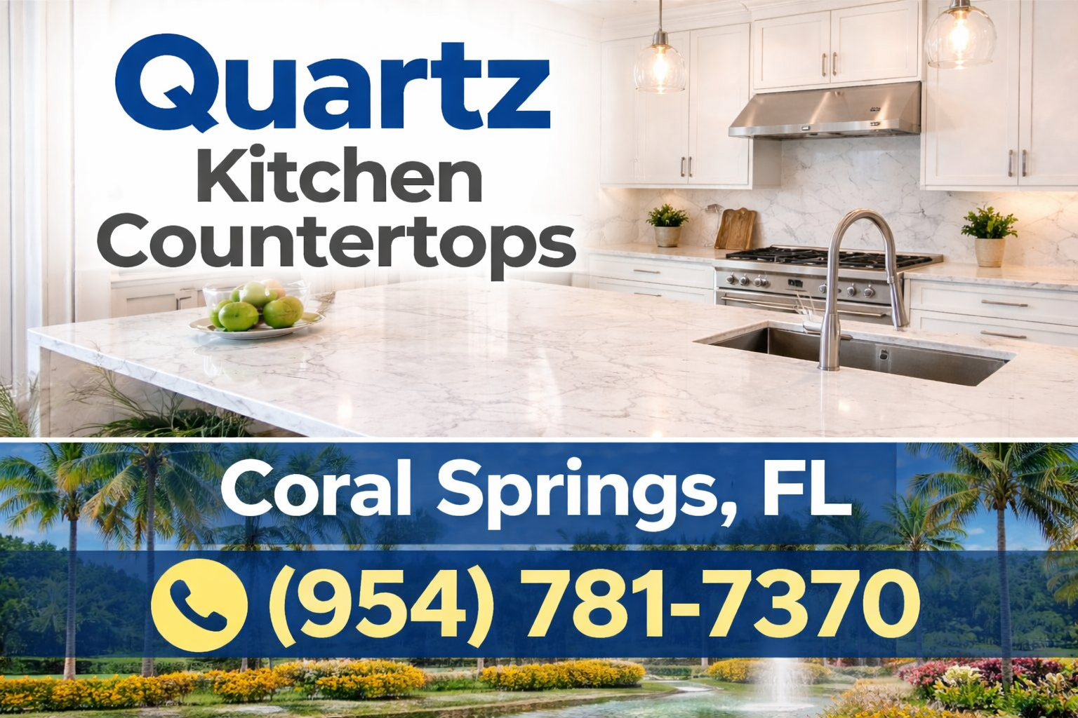 Quartz Kitchen Countertops in Coral Springs