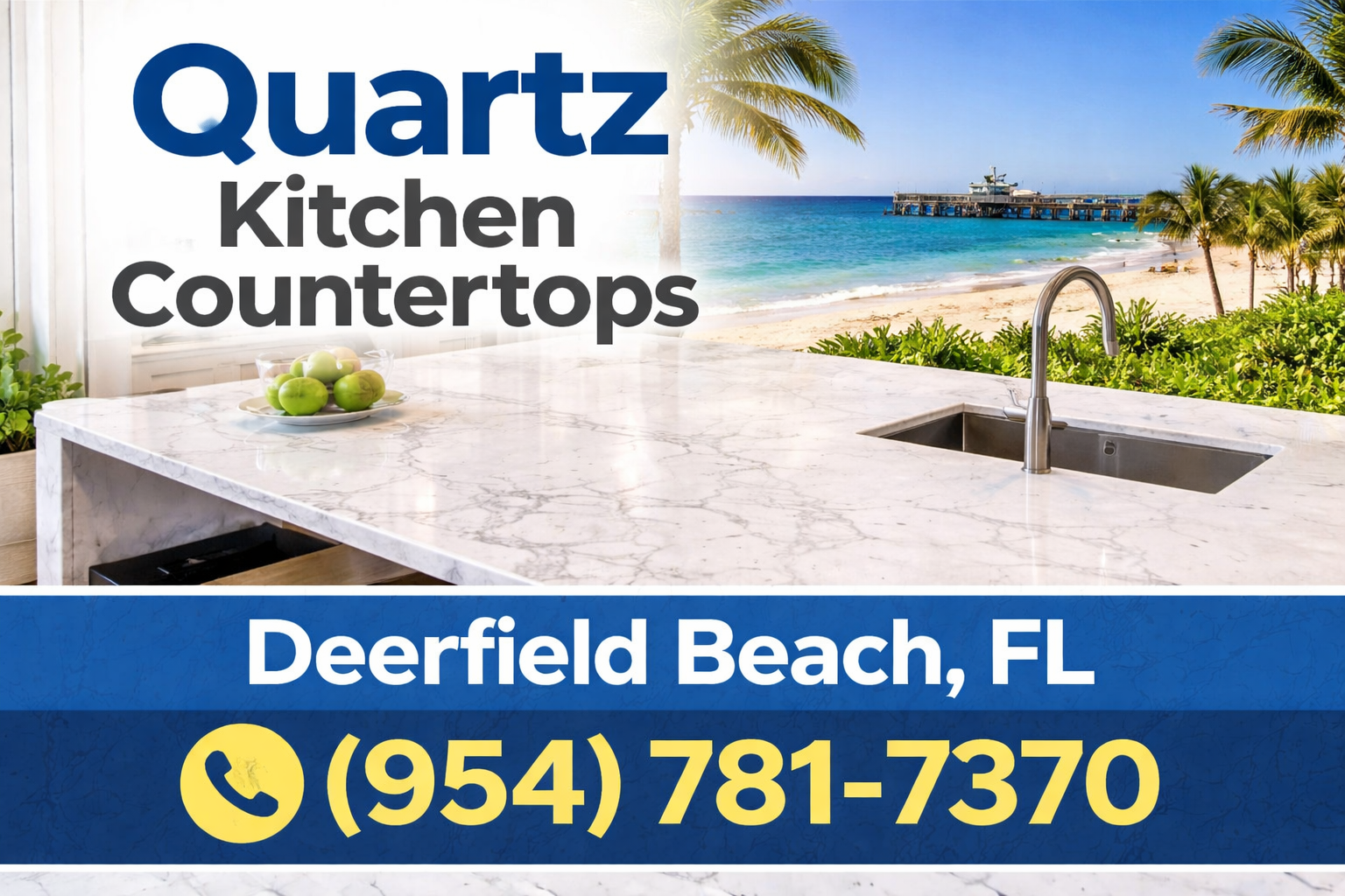 Quartz Kitchen Countertops in Deerfield Beach