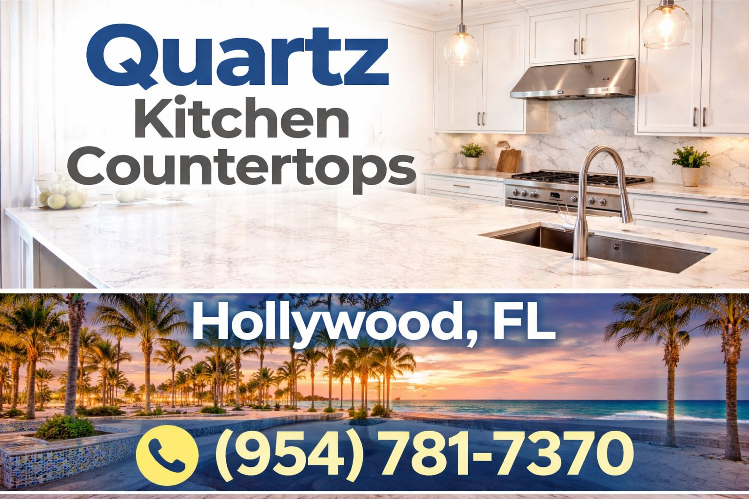 Quartz Kitchen Countertops in Hollywood