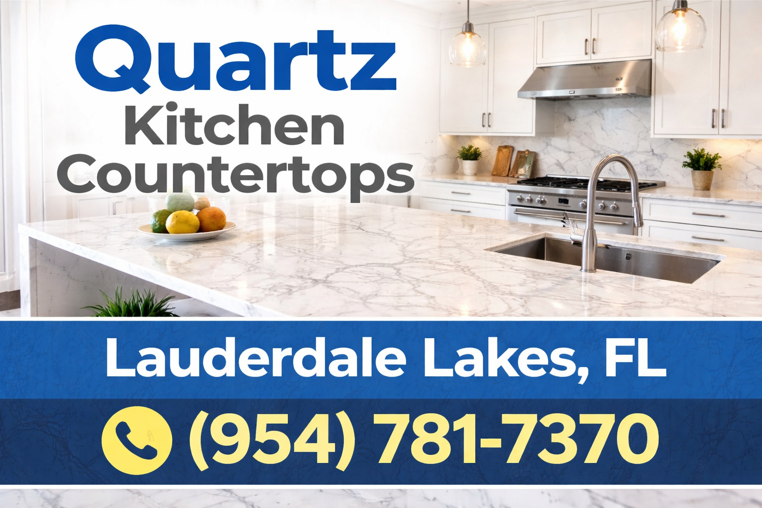 Quartz Kitchen Countertops in Lauderdale Lakes