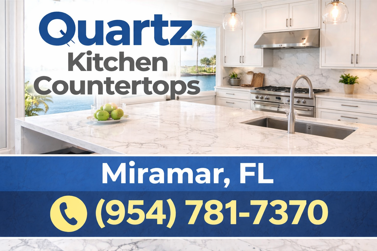 Quartz Kitchen Countertops in Miramar