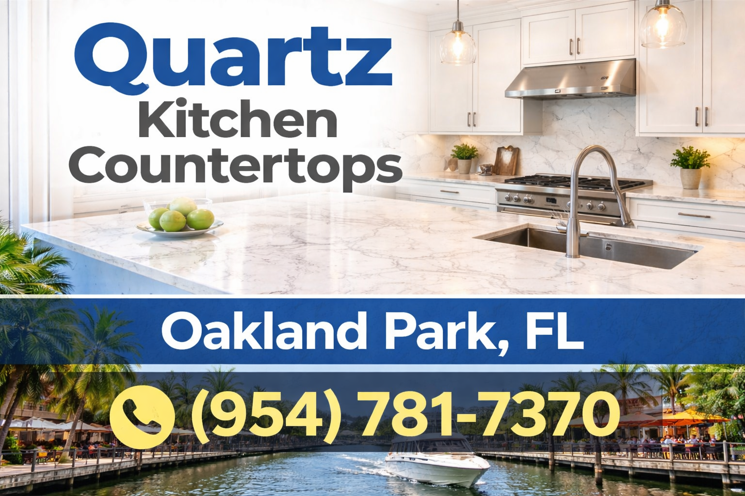 Quartz Kitchen Countertops in Oakland Park