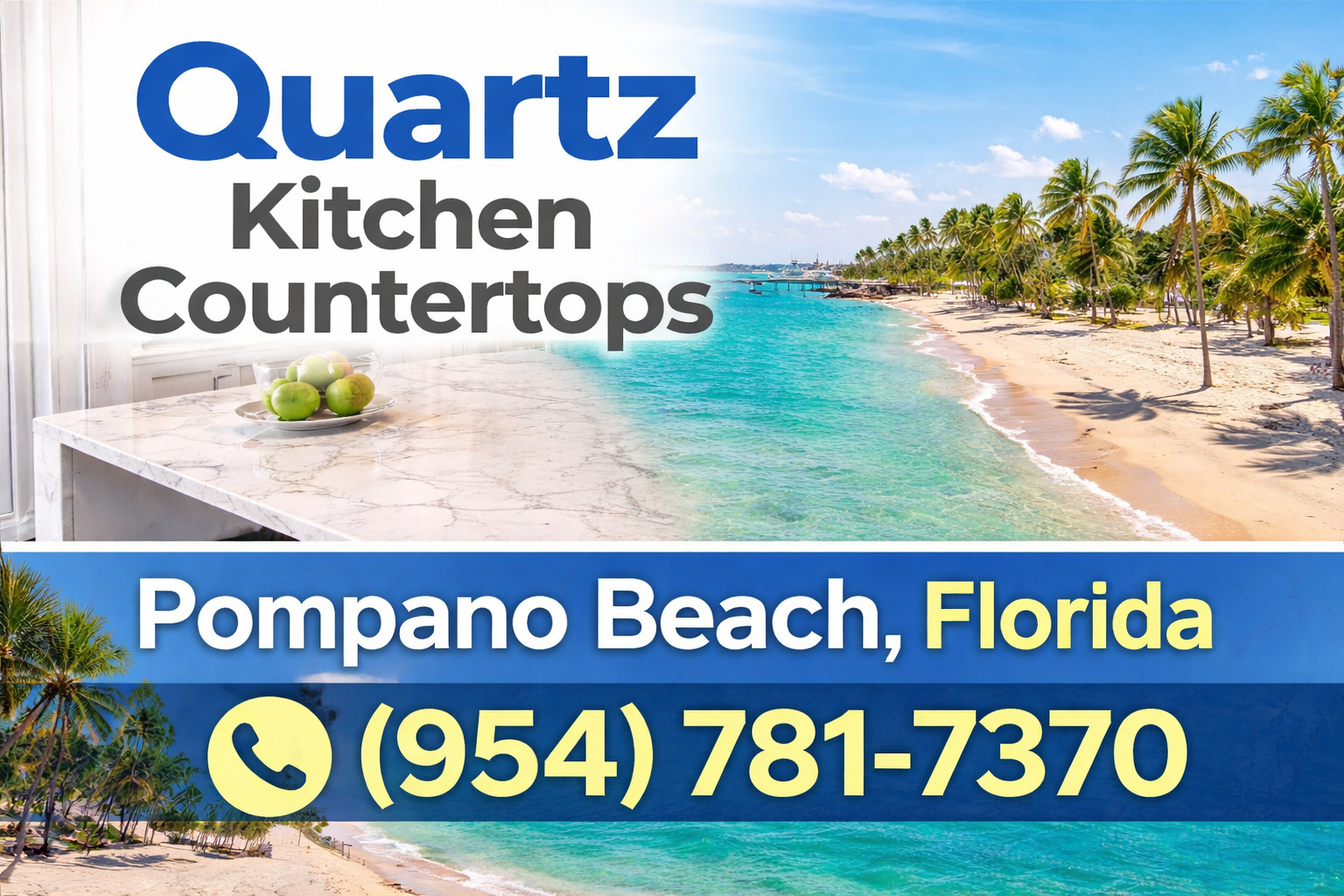 Quartz Kitchen Countertops in Pompano Beach